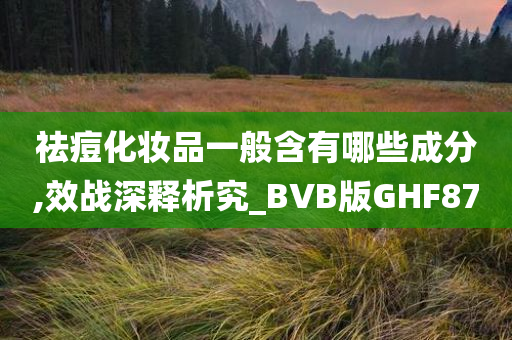 祛痘化妆品一般含有哪些成分,效战深释析究_BVB版GHF87