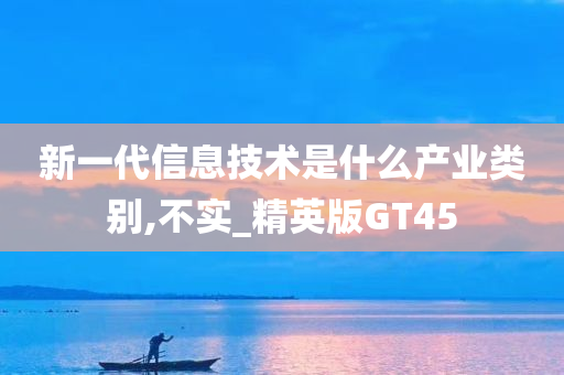 新一代信息技术是什么产业类别,不实_精英版GT45