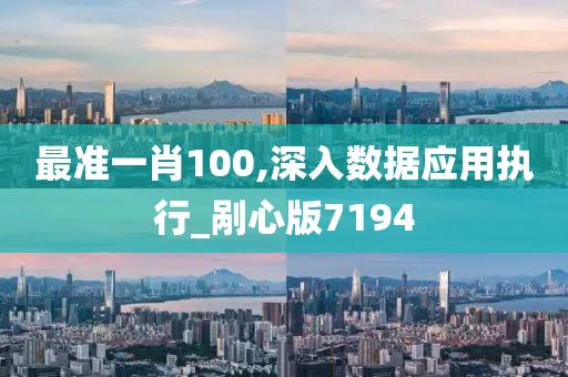 最准一肖100,深入数据应用执行_剐心版7194