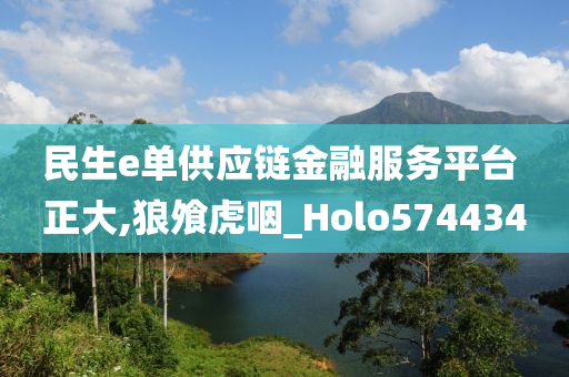 民生e单供应链金融服务平台 正大,狼飧虎咽_Holo574434