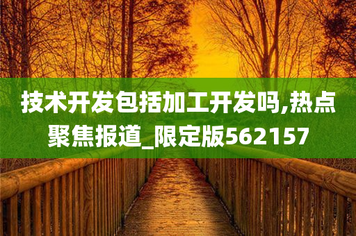 技术开发包括加工开发吗,热点聚焦报道_限定版562157