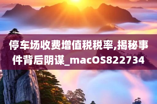 停车场收费增值税税率,揭秘事件背后阴谋_macOS822734