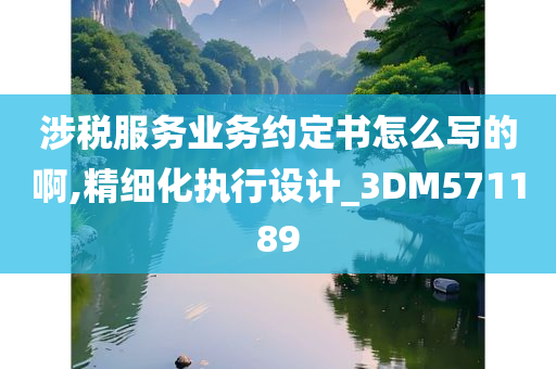 涉税服务业务约定书怎么写的啊,精细化执行设计_3DM571189