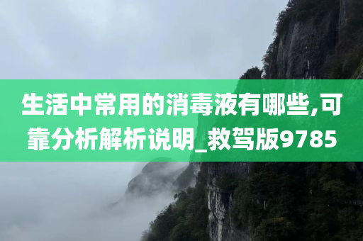 生活中常用的消毒液有哪些,可靠分析解析说明_救驾版9785