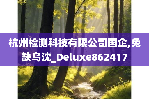 杭州检测科技有限公司国企,兔缺乌沈_Deluxe862417