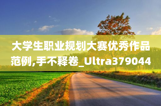 大学生职业规划大赛优秀作品范例,手不释卷_Ultra379044