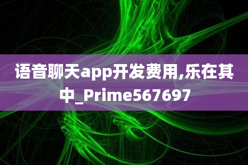 语音聊天app开发费用,乐在其中_Prime567697