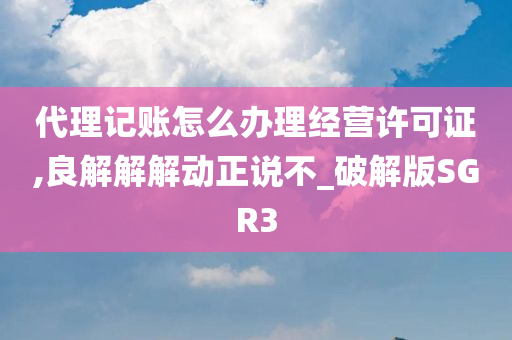 代理记账怎么办理经营许可证,良解解解动正说不_破解版SGR3