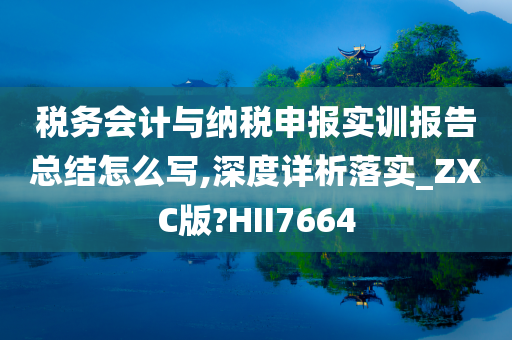 税务会计与纳税申报实训报告总结怎么写,深度详析落实_ZXC版?HII7664