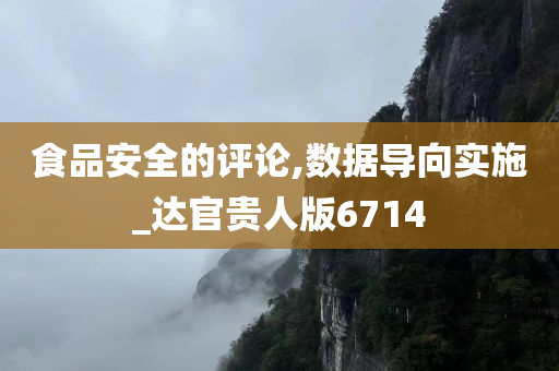 食品安全的评论,数据导向实施_达官贵人版6714