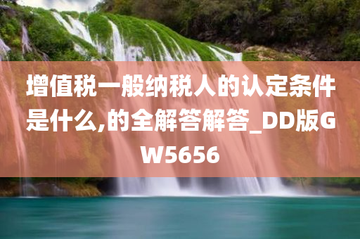 增值税一般纳税人的认定条件是什么,的全解答解答_DD版GW5656