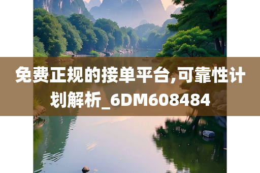 免费正规的接单平台,可靠性计划解析_6DM608484