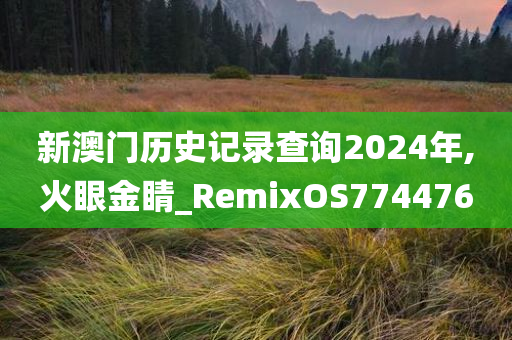 新澳门历史记录查询2024年,火眼金睛_RemixOS774476