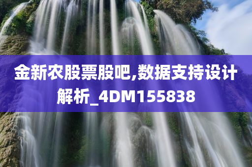 金新农股票股吧,数据支持设计解析_4DM155838