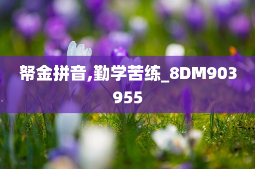 帑金拼音,勤学苦练_8DM903955