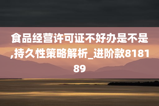 食品经营许可证不好办是不是,持久性策略解析_进阶款818189