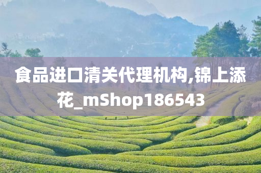 食品进口清关代理机构,锦上添花_mShop186543