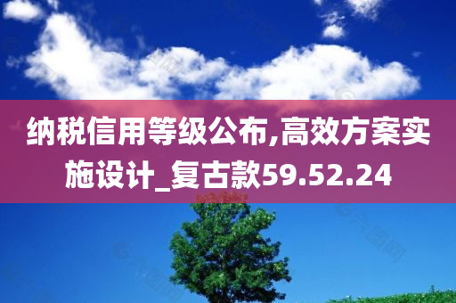 纳税信用等级公布,高效方案实施设计_复古款59.52.24