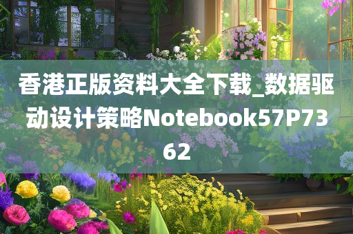 香港正版资料大全下载_数据驱动设计策略Notebook57P7362