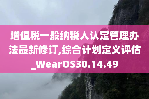 增值税一般纳税人认定管理办法最新修订,综合计划定义评估_WearOS30.14.49