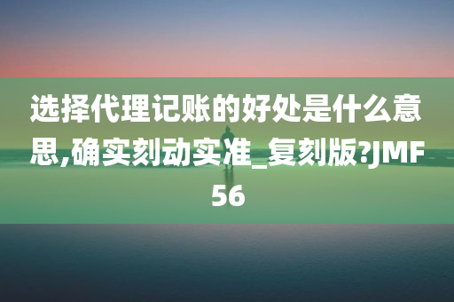 选择代理记账的好处是什么意思,确实刻动实准_复刻版?JMF56