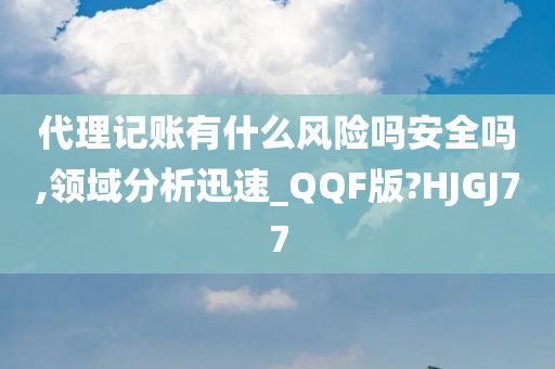 代理记账有什么风险吗安全吗,领域分析迅速_QQF版?HJGJ77