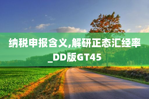 纳税申报含义,解研正态汇经率_DD版GT45