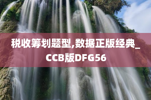 税收筹划题型,数据正版经典_CCB版DFG56